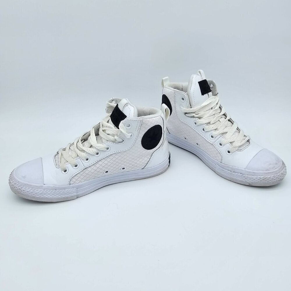 Converse Chuck Taylor Asylum Big Kids Youth Shoes, White, Size 3 - Picture 15 of 16